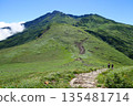 Mount Chokai surrounded by fresh summer greenery 135481714