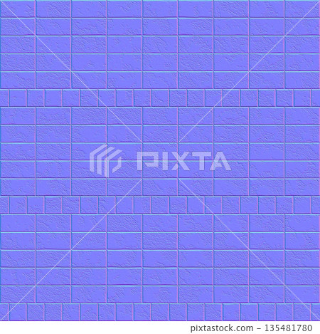 Alternating Pattern Square Brick Normal Map for PBR Alternating Pattern Square Brick Normal Map for PBR 135481780