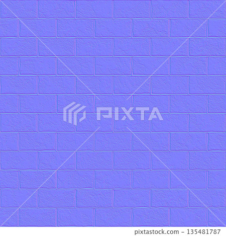 Medium Rectangular Block Wall Normal Map for 3D Modeling Medium Rectangular Block Wall Normal Map for 3D Modeling 135481787