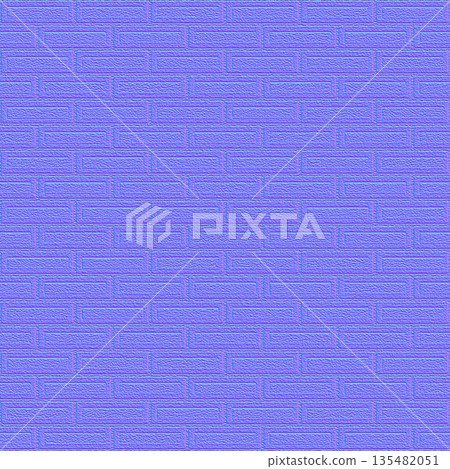 Brick Wall Surface Normal Map for 3D Modeling and Game Design 135482051