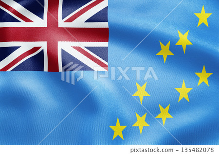 Tuvalu national flag with Union Jack and island stars 135482078