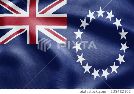 Cook Islands national flag with Union Jack and circle of stars Cook Islands national flag with Union Jack and circle of stars 135482102