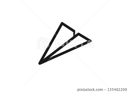 一個紙飛機線條圖圖標，代表發送訊息 135482209