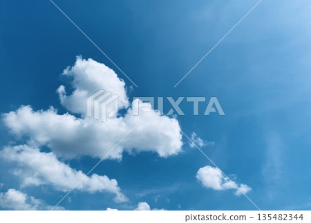 Summer blue sky and white clouds Summer blue sky and white clouds 135482344