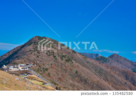 The Shikoku Mountains as seen from the Shikoku Karst The Shikoku Mountains as seen from the Shikoku Karst 135482580