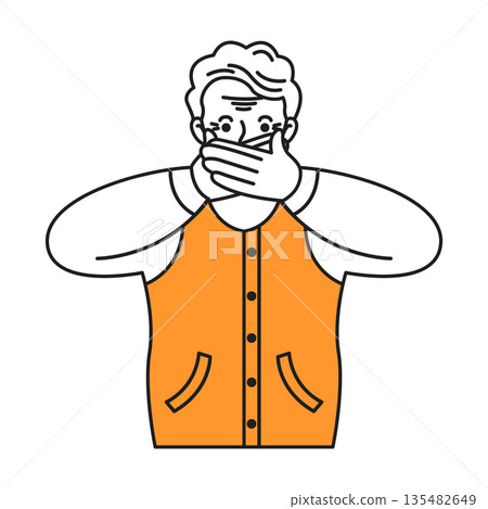 Person Covering Mouth Illustration Concept 135482649