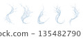 Dynamic Curves of Water Splashes on White Background 135482790