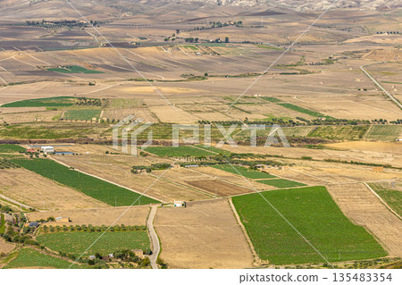 Sicilian Countryside Panorama Sicilian Countryside Panorama 135483354