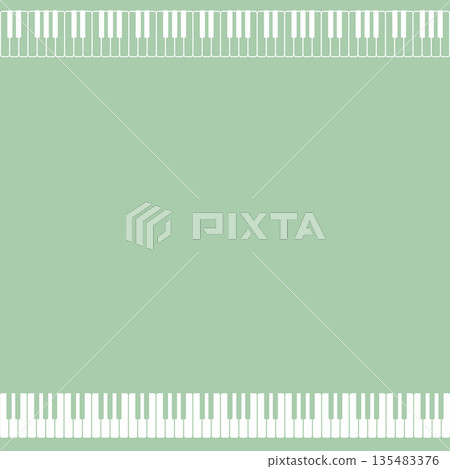 Piano Key Silhouette Frame - Green Piano Key Silhouette Frame - Green 135483376