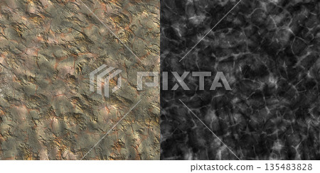 Seamless cave wall surface. Stone background via an alpha channel. Seamless cave wall surface. Stone background via an alpha channel. 135483828