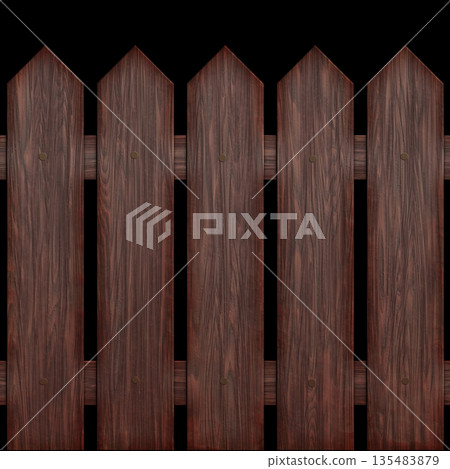 Seamless pattern of light wooden picket fence. High resolution photo filter. 135483879