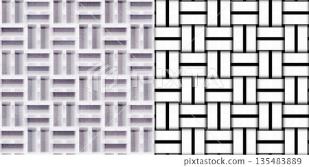 Seamless pattern of iron ingots. Polished iron via an alpha channel. 135483889