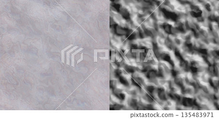 Seamless brushed metal plate texture. Polished iron via an alpha channel. 135483971