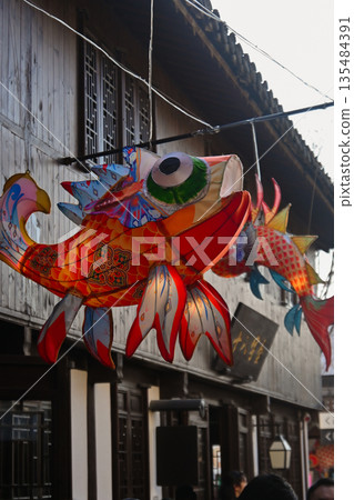 中國上海,半龍天池(春節) 中國上海,半龍天池(春節) 135484391