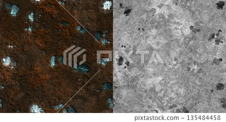 Seamless cave wall surface. Stone background via an alpha channel. Seamless cave wall surface. Stone background via an alpha channel. 135484458