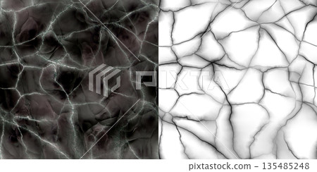 Seamless polished quartz surface. Polished surface via an alpha channel. 135485248