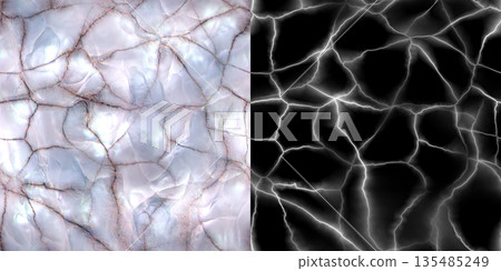 Seamless polished quartz surface. Polished surface via an alpha channel. 135485249