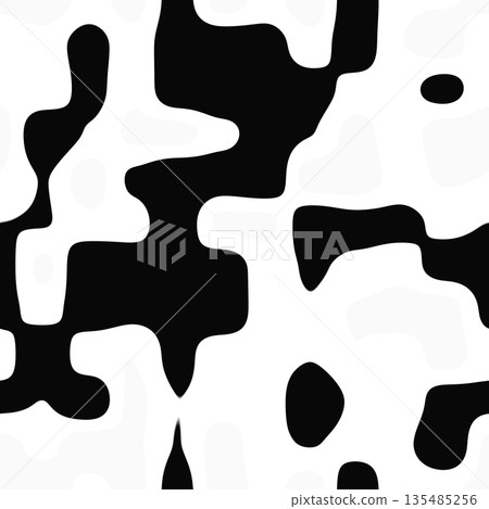 Abstract cow print seamless pattern. Hi-res (8000x8000) texture. Abstract cow print seamless pattern. Hi-res (8000x8000) texture. 135485256