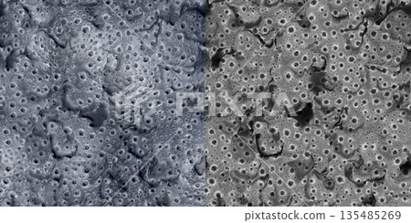 Seamless pattern of clean blue water drops. Glass surface via an alpha channel. Seamless pattern of clean blue water drops. Glass surface via an alpha channel. 135485269