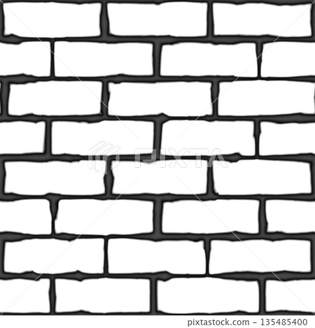 Seamless pattern of clay brick wall. Hi-res texture. Seamless pattern of clay brick wall. Hi-res texture. 135485400