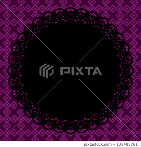 Round lace x geometric pattern ② (purple) Round lace x geometric pattern ② (purple) 135485761