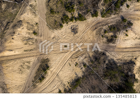 country road, view from above, aerial view country road, view from above, aerial view 135485813