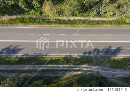 asphalt road, view from above 135485943