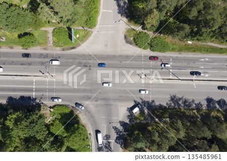 asphalt road, view from above 135485961