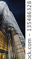 Modern Skyscraper Architecture of Petronas Twin Towers at Night 135486328