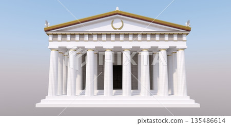 Parthenon, ancient greek temple, visualization, 3D illustration Parthenon, ancient greek temple, visualization, 3D illustration 135486614