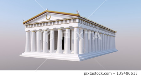 Parthenon, ancient greek temple, visualization, 3D illustration Parthenon, ancient greek temple, visualization, 3D illustration 135486615
