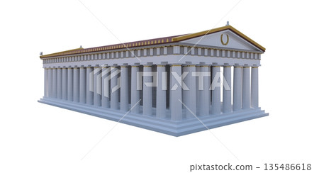 Parthenon, ancient greek temple, visualization, 3D illustration Parthenon, ancient greek temple, visualization, 3D illustration 135486618