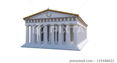 Parthenon, ancient greek temple, visualization, 3D illustration Parthenon, ancient greek temple, visualization, 3D illustration 135486622