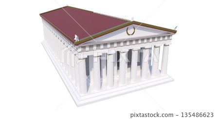 Parthenon, ancient greek temple, visualization, 3D illustration Parthenon, ancient greek temple, visualization, 3D illustration 135486623