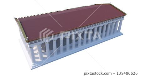 Parthenon, ancient greek temple, visualization, 3D illustration Parthenon, ancient greek temple, visualization, 3D illustration 135486626