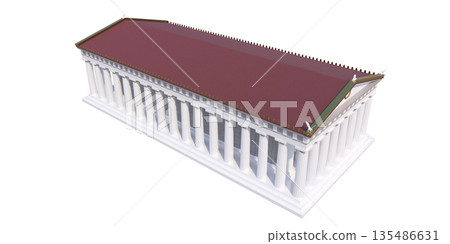 Parthenon, ancient greek temple, visualization, 3D illustration Parthenon, ancient greek temple, visualization, 3D illustration 135486631