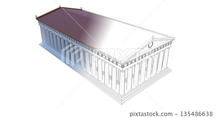 Parthenon, ancient greek temple, visualization, 3D illustration Parthenon, ancient greek temple, visualization, 3D illustration 135486638