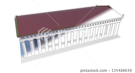 Parthenon, ancient greek temple, visualization, 3D illustration Parthenon, ancient greek temple, visualization, 3D illustration 135486639