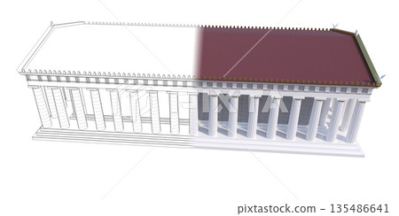 Parthenon, ancient greek temple, visualization, 3D illustration Parthenon, ancient greek temple, visualization, 3D illustration 135486641