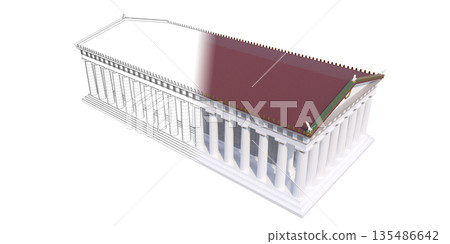 Parthenon, ancient greek temple, visualization, 3D illustration Parthenon, ancient greek temple, visualization, 3D illustration 135486642
