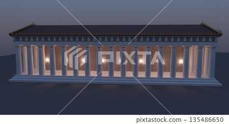 Parthenon, ancient greek temple, visualization, 3D illustration Parthenon, ancient greek temple, visualization, 3D illustration 135486650