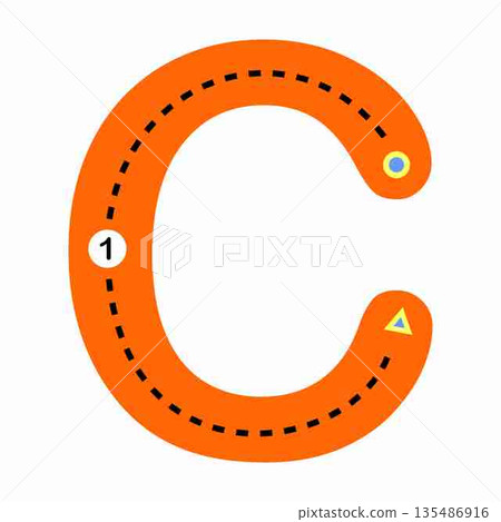 Alphabet Letter C Tracing Practice for Children Alphabet Letter C Tracing Practice for Children 135486916