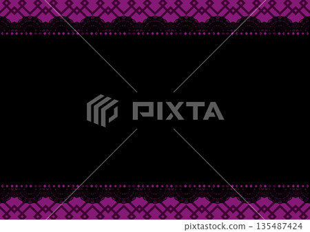 Horizontal lace x geometric pattern ① (purple) Horizontal lace x geometric pattern ① (purple) 135487424