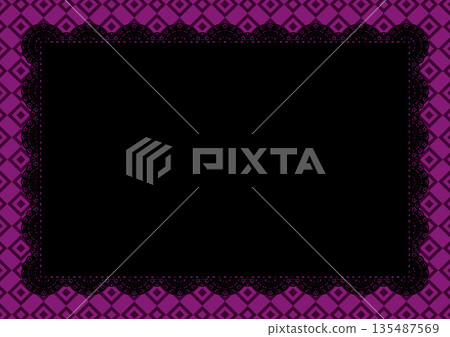 Central lace x geometric pattern ③ (purple) Central lace x geometric pattern ③ (purple) 135487569