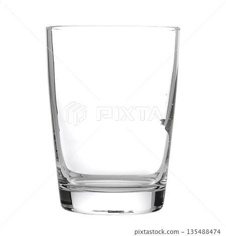 Clear Glass Placed on a Table With No Contents Visible in the Bright Light Clear Glass Placed on a Table With No Contents Visible in the Bright Light 135488474