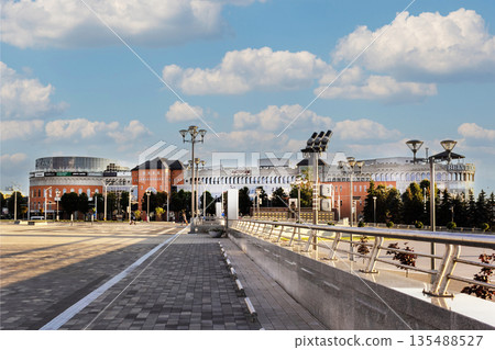 Minsk, Belarus, August 16, 2018, Zamok Shopping Center. Minsk, Belarus, August 16, 2018, Zamok Shopping Center. 135488527
