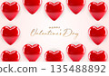 Valentine heart pattern greeting card romantic festive background Vector Illustration EPS10 135488892