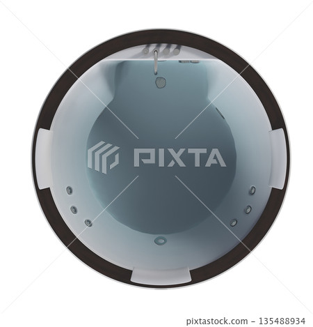 bathtub isolated on a white background, 3D illustration, and a CG render 135488934