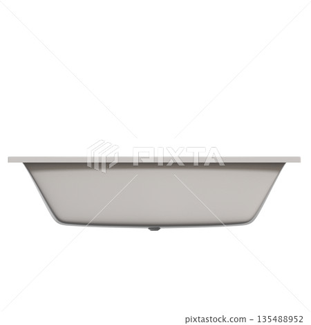 bathtub isolated on a white background, 3D illustration, and a CG render 135488952