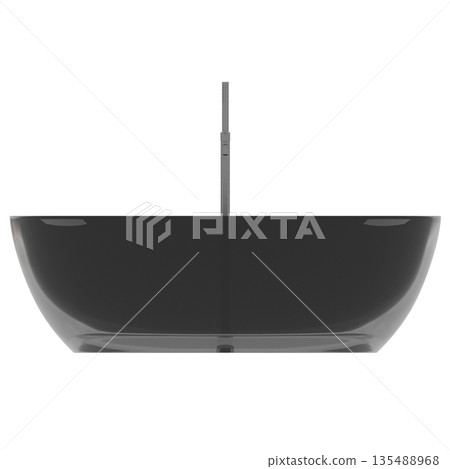 bathtub isolated on a white background, 3D illustration, and a CG render bathtub isolated on a white background, 3D illustration, and a CG render 135488968